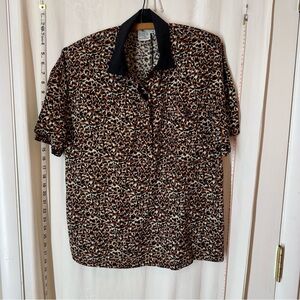 Vintage Regina Porter Women's Cheetah Print Blouse